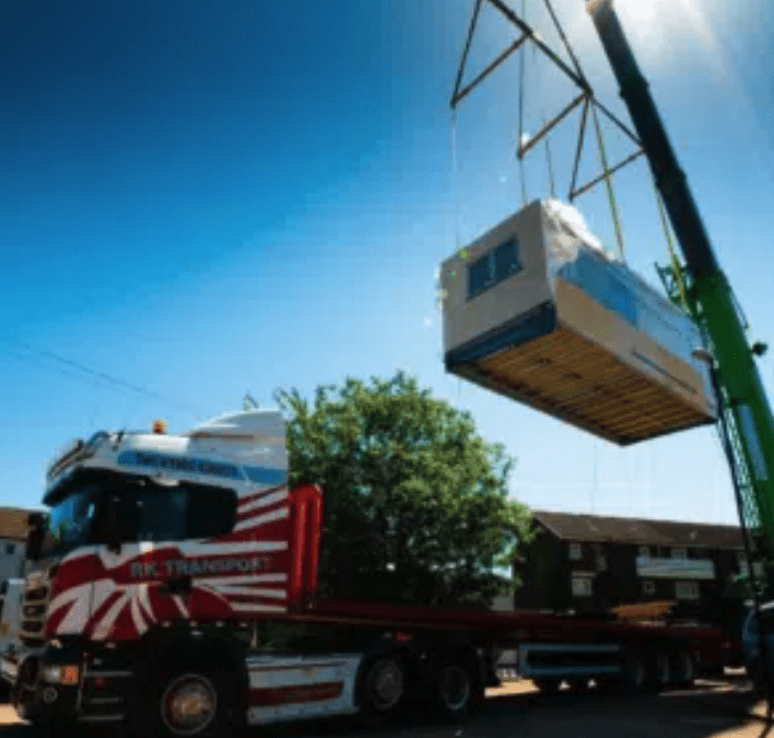 Modular homes craned into place in Willenhall